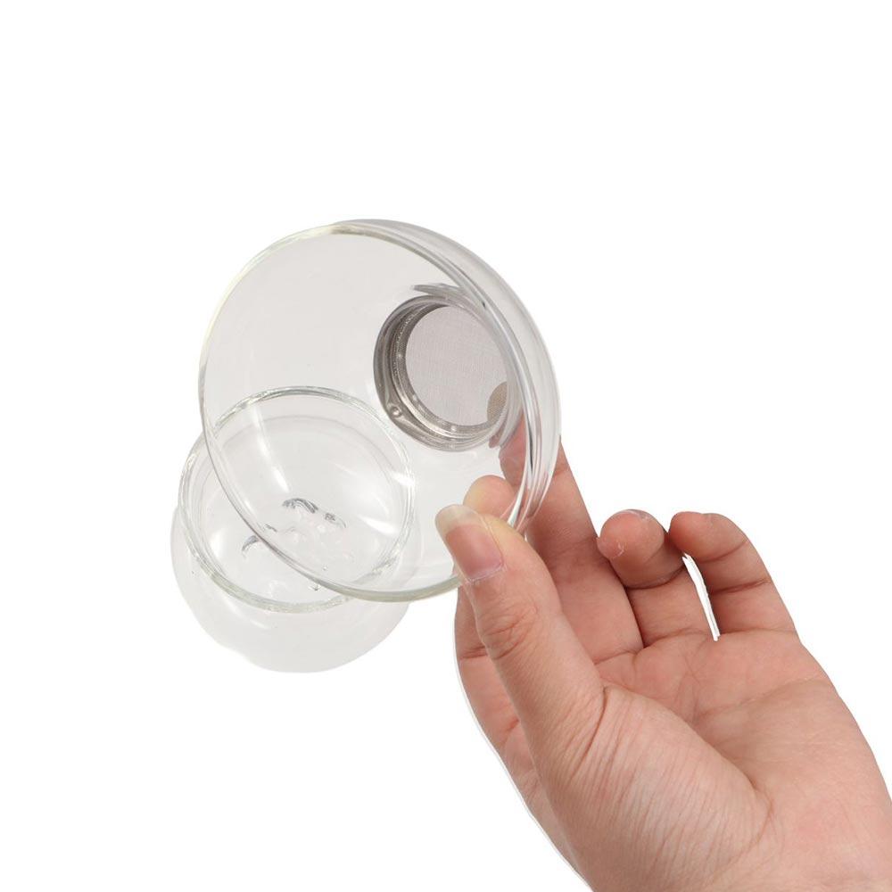 Mountain Shape Tea Residue Strainer Clear Glass Kung Fu Tea Set For Loose Tea Leaves