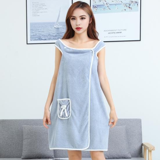 Yousheng Женский банный халат Коралловый вельвет Банное платье Быстросохнущее полотенце с бантом и карманом Впитывающее банное полотенце для дома, отеля, общежития