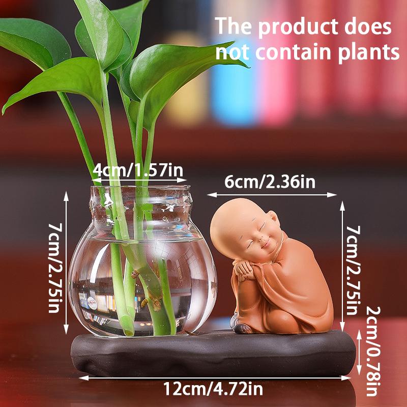 1 шт. офисная гидропоника ваза растение цветочный горшок цветочная композиция маленький монах стеклянная ваза домашняя милая