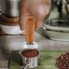 Coffee Tamper Portable Wooden Handle Tool Hand Press Distributor for Kitchen