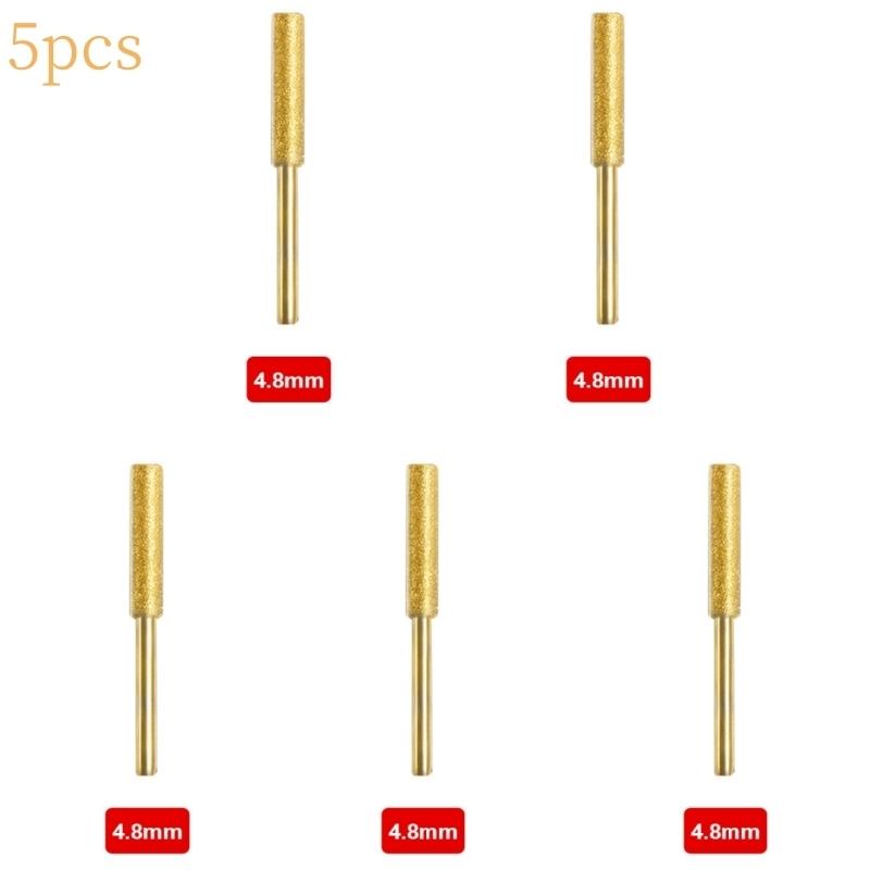 Цилиндрический бор с золотым алмазным покрытием 4-5,5 мм, точилка для цепной пилы, напильник, заточка цепной пилы, резьба, шлифовка, набор электроинструментов