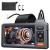 DEPSTECH Dual IPS 1080P Endoscope Slim IP67 LED Drawstring Bag Perfect for Home Car Plumbing and with a 5M Cable Fiberscope, Lens, 5-inch Monitor,