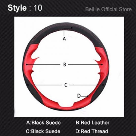Нескользящий черный кожаный замшевый чехол на руль автомобиля своими руками, сшитый вручную, для BMW Z4 E89 2009-2016, интерьер