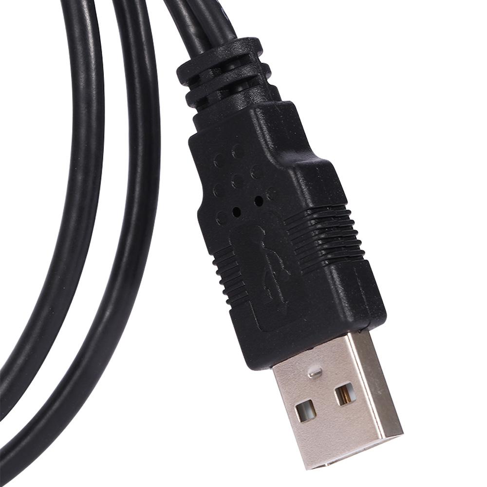 Черный 80 см сканер для принтера двойной USB USB мужской кабель передачи данных Y-кабель мужской к стандартному B мужской