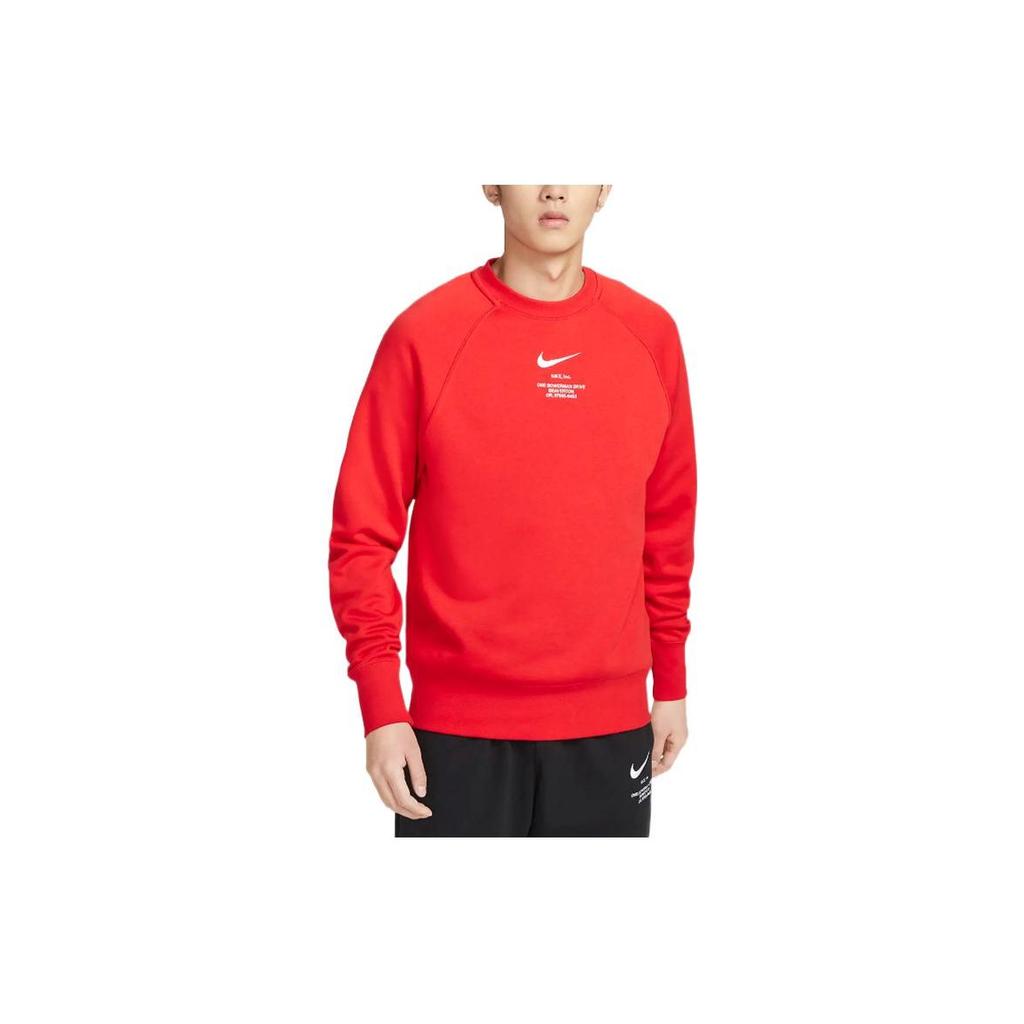 Nike Толстовка с круглым вырезом и длинными рукавами с логотипом, однотонная, мужская, красная FD9893-657