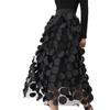Women Fashion Tulle Tutu Skirt Solid Color 3D Dot Elastic Mesh Fairy A-Line Skirt for Beach Party Streetwear