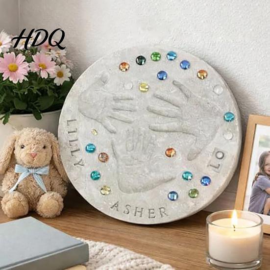 Набор для изготовления keepsake с отпечатком руки ребенка DIY Набор для создания шагового камня Подарок на День матери Набор для изготовления декоративных камней для сада с цветными для помещений и улицы