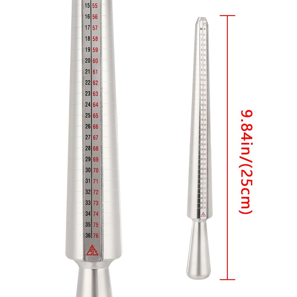 Металлическая измерительная линейка, измерительный инструмент для колец, измерительный инструмент для колец на палец, измерительный инструмент для ювелирных изделий, размер США