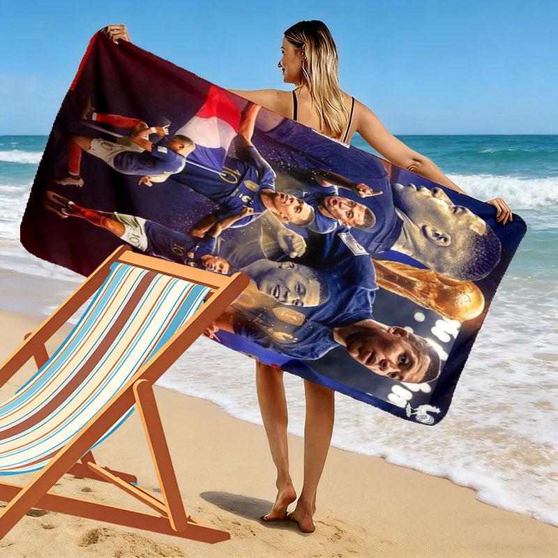 Kylian Mbappé Pride Beach Towel, Large Soft Quick Dry Towel for Beach Camping Swimming