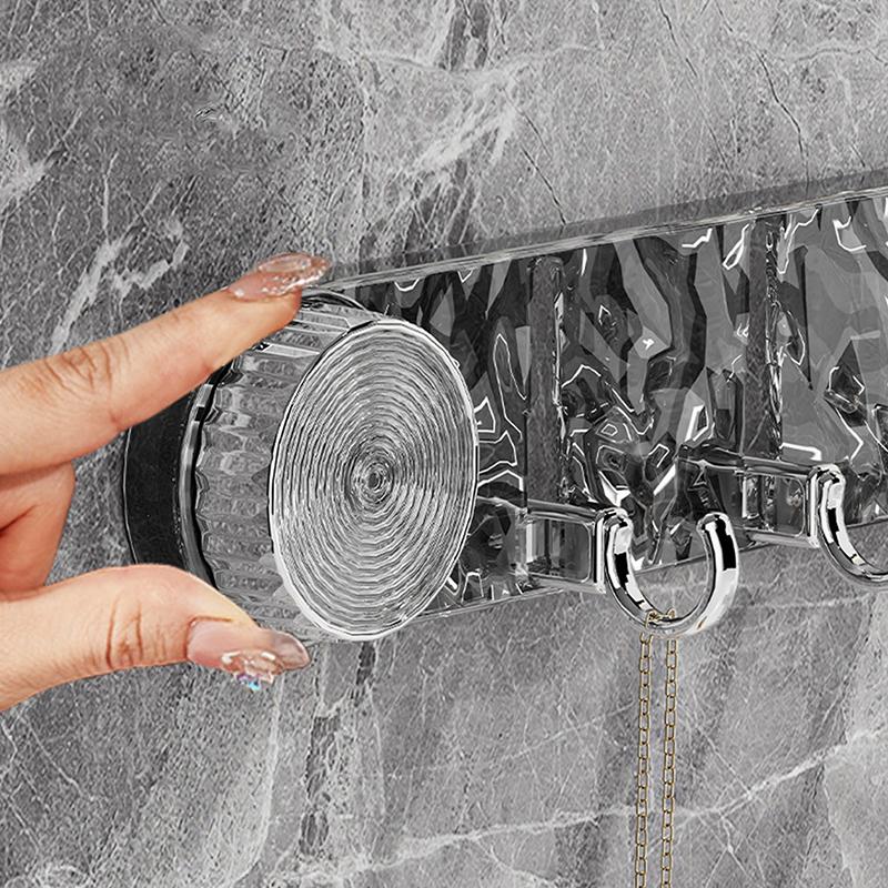 5 крючков, вращающиеся крючки с присоской, прочная несущая вешалка для полотенец в ванной, настенная, волнообразная, с крючком