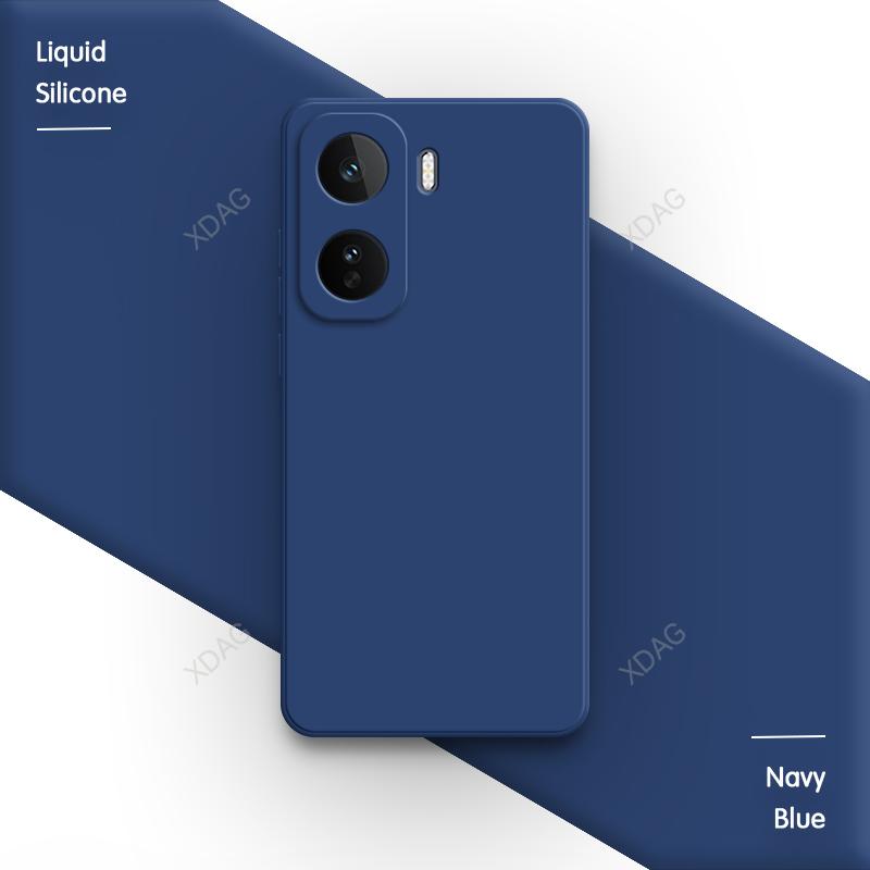 Конфетный цветной чехол из жидкого силикона для vivo iQOO Neo11 Neo 11 5G Китай Мягкий Оригинальный Высококачественный Прямоугольный Бампер