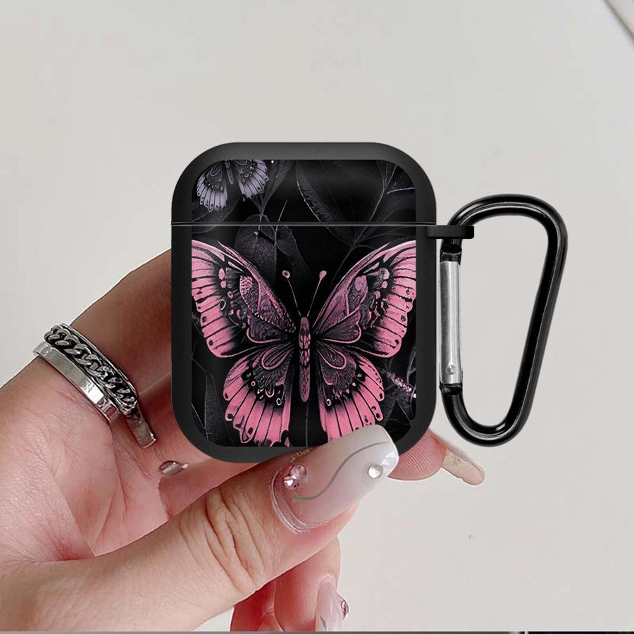 Black Butterfly Earphone Cases Cover Case For Airpods Pro 3 4 Pro3 Pro2 1 2
