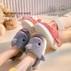 Children's Anti-Slip Cartoon Shark Slippers – Comfortable, Warm Cotton Parent-Child Slippers for Girls