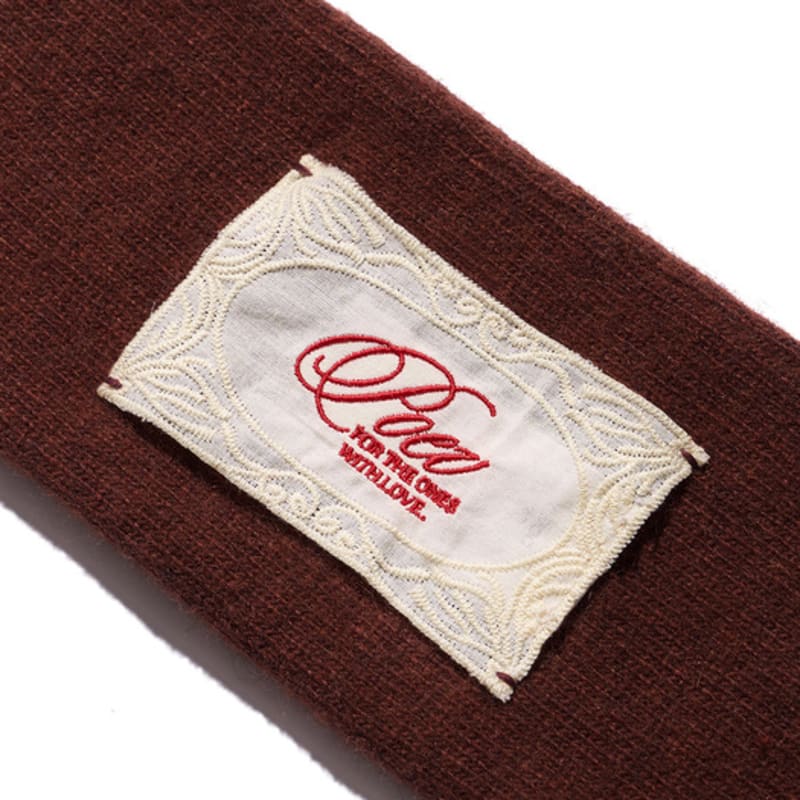 Двусторонний вязаный ободок для волос poev - Коричневый