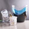 ZISIZ Acrylic Ice Bucket with Handle
