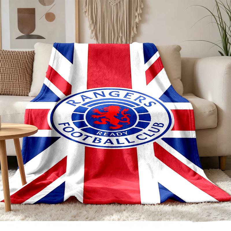 Rangers FC Soft and comfortable flannel Suitable for sofas living rooms outdoor camping travel and also makes a great anniversary gif