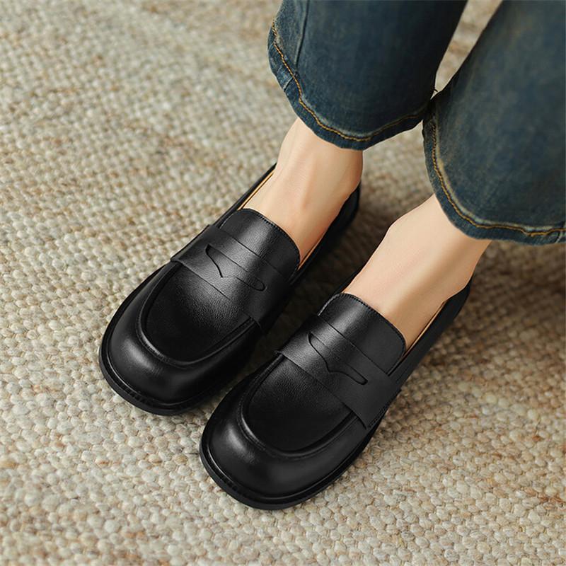 Модная летняя женская обувь из спилка с круглым носком, женские туфли-лодочки на низком каблуке, туфли-лоферы для женщин, лаконичная женская обувь, Zapatos De Mujer