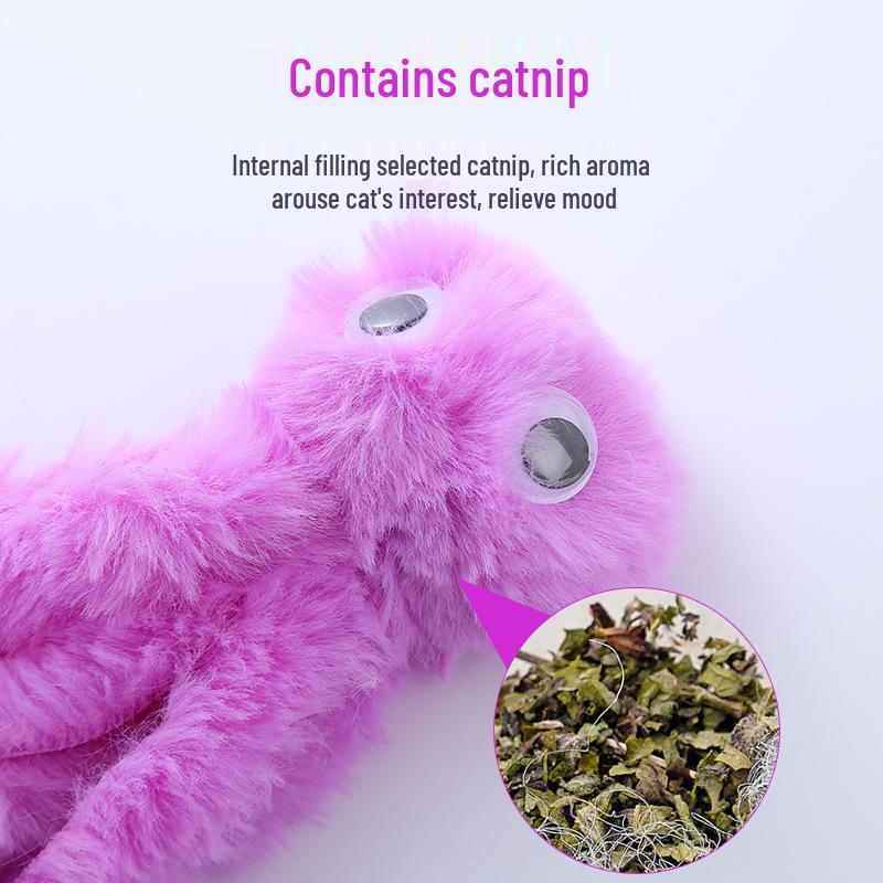 Plush Octopus Interactive Cat Toy - Self-Play Design