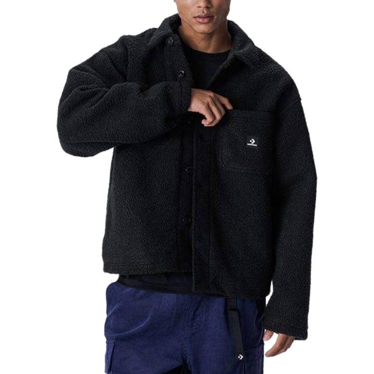Converse Sherpa Seasonal Jacket Asia Sizing 'Black' Men's 10025268-A02