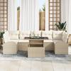 VidaXL Ensemble de canapé de jardin 8 pièces avec coussins Beige Poly Rattan 3348597