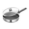 Imported Stainless Steel Non-Stick Frying Pan with Glass Lid