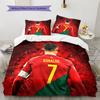 Криштиану Роналду  Постельное белье с рисунком  Комплект с одеялом  Домашний декор  Подарок (1 пододеяльник + 2 наволочки без наполнителя)