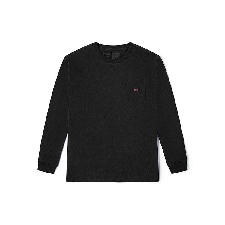 Vans Футболки Унисекс Черные С Круглым Вырезом Умеренный Прямой Крой VN0A54MRBLK