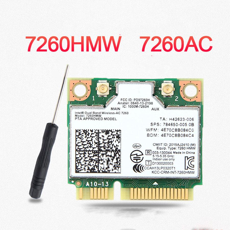 Bluetooth 4.0 Двухдиапазонная 7260HMW 7260AC Беспроводная Mini PCI-E Wi-Fi сетевая карта