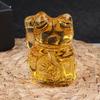Китайский Желтый Кристалл Фэн-шуй Счастливый Кот Денежная Лягушка Подарок Домашние Украшения