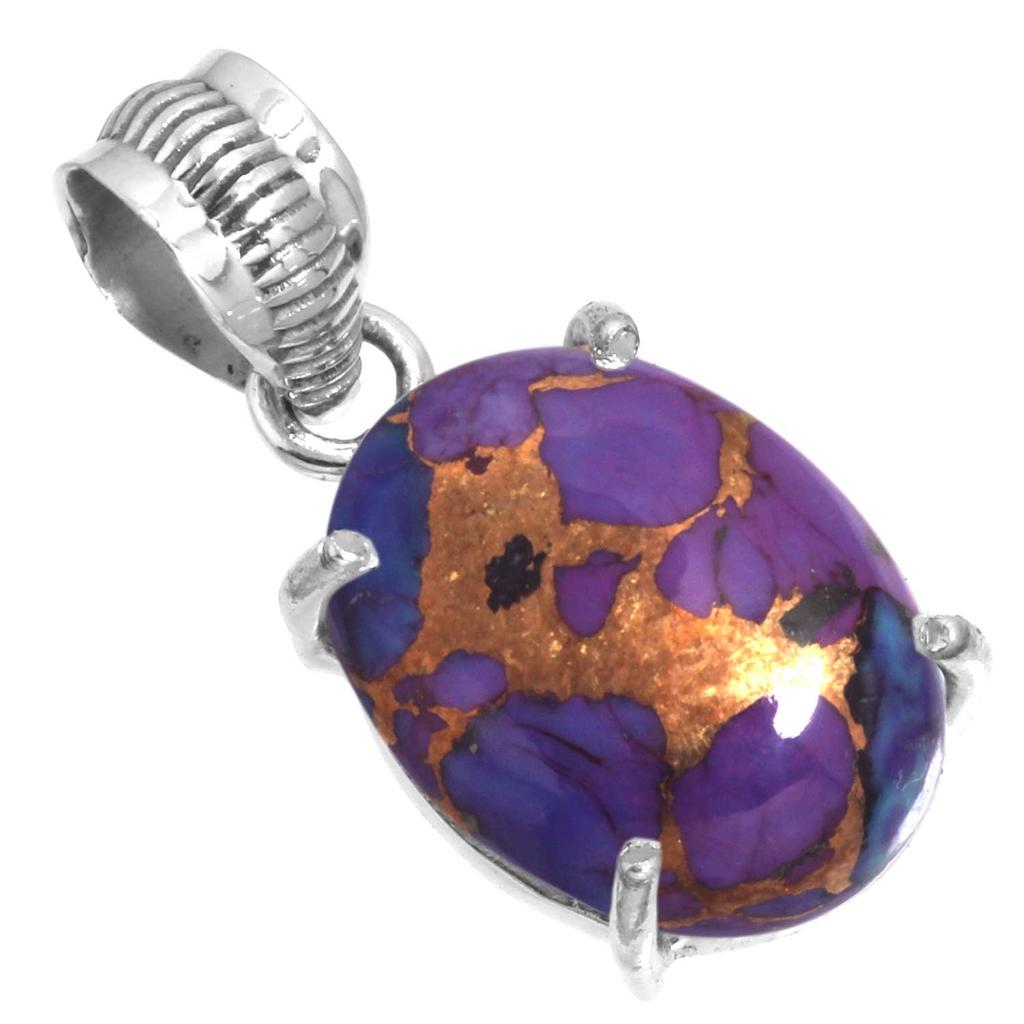 Подвеска из стерлингового серебра 925 пробы, женская бижутерия с драгоценными камнями, подарок на день дружбы, сине-зеленый, фиолетовый, медный, бирюзовый, жемчужный, лазурит, перламутр