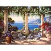 5D DIY Diamond Painting Seaside House Full Round Diamond Embroidery Cross Stitch Rhinestone