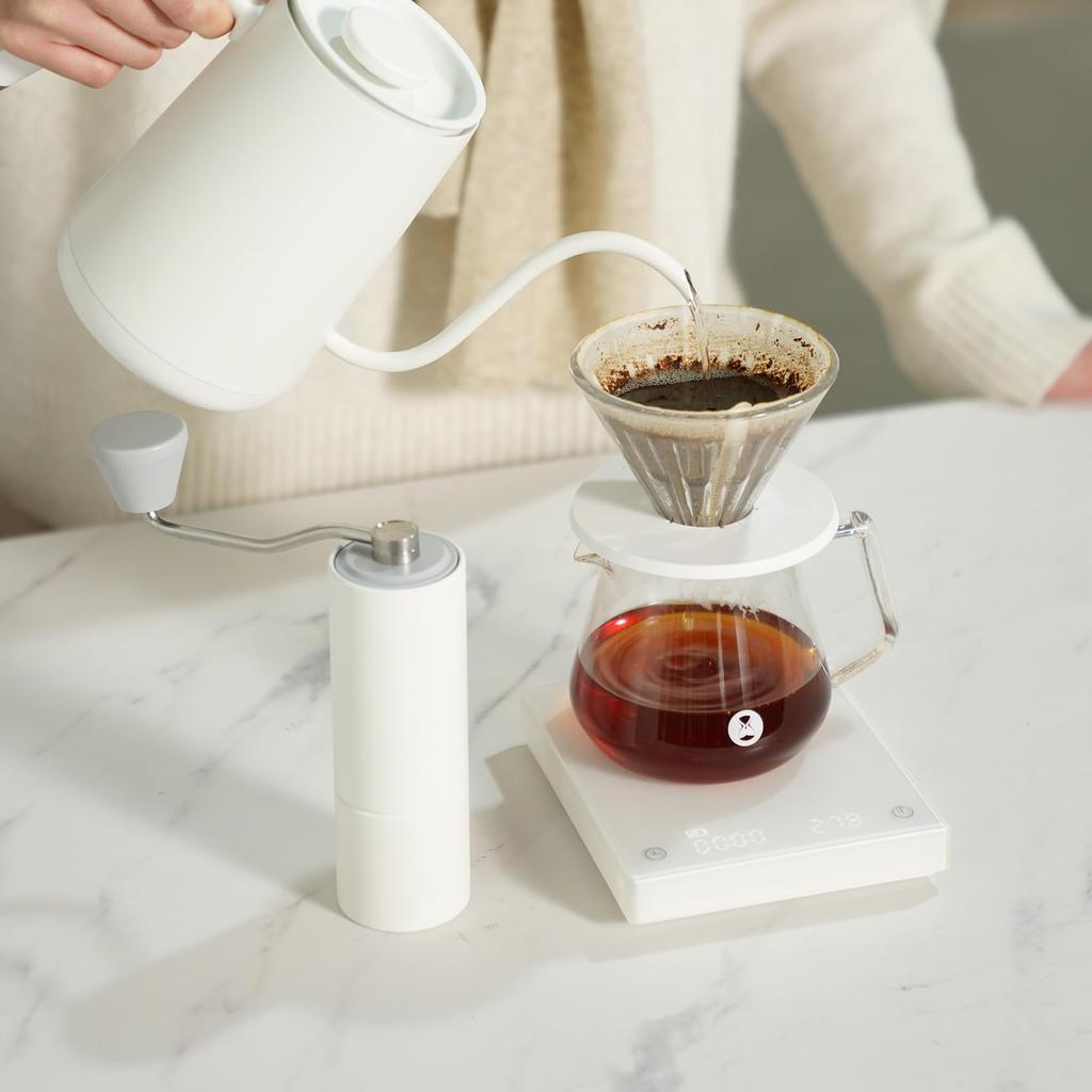 Кофемолка Timemore Coffee Timemore с 36 уровнями грубости помола, легкая в использовании, из нержавеющей стали, белая, ручная, C2, регулировка, легкая, экономящая труд,