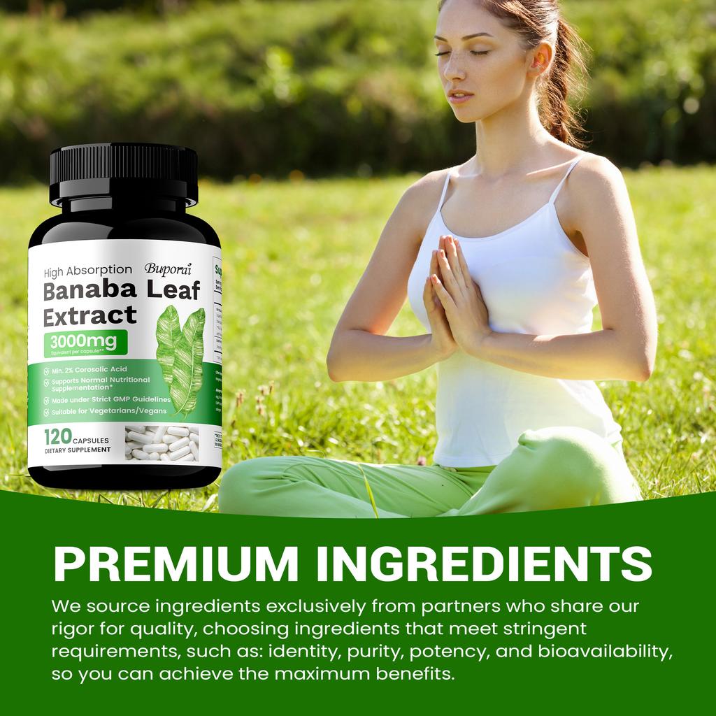 Buporai Barnabas Leaf Dietary Supplement, containing barnabas leaf extract, 3000mg high content, for daily nutritional supplementation