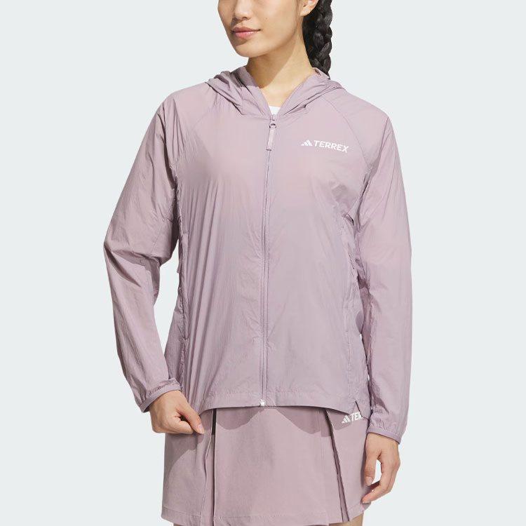 adidas Дышащая одежда для защиты от солнца Женская Фиолетово-розовая IS0277