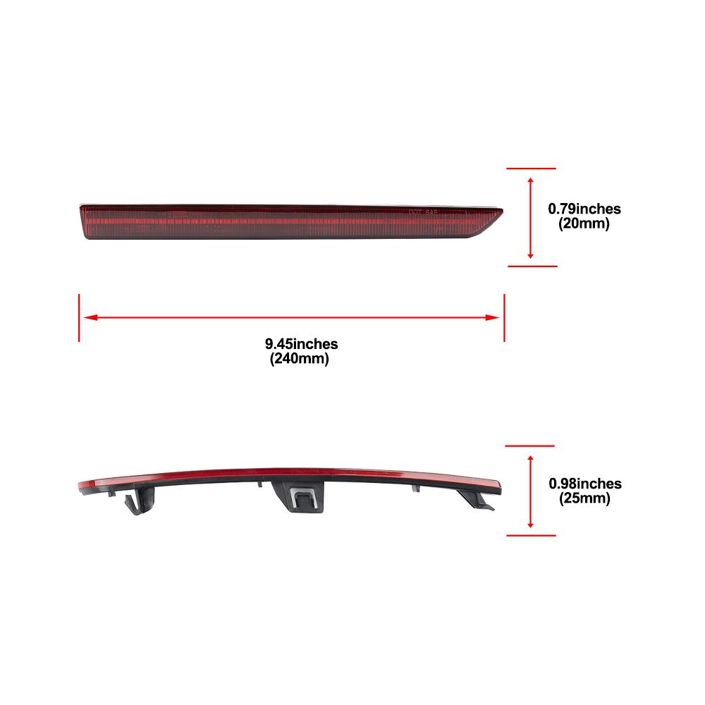 Smoked Rear Bumper Led Reflector Tail Brake Stop Light For BMW M3 F80 Base Sedan M4 F82 Coupe F83 Convertible 2014-