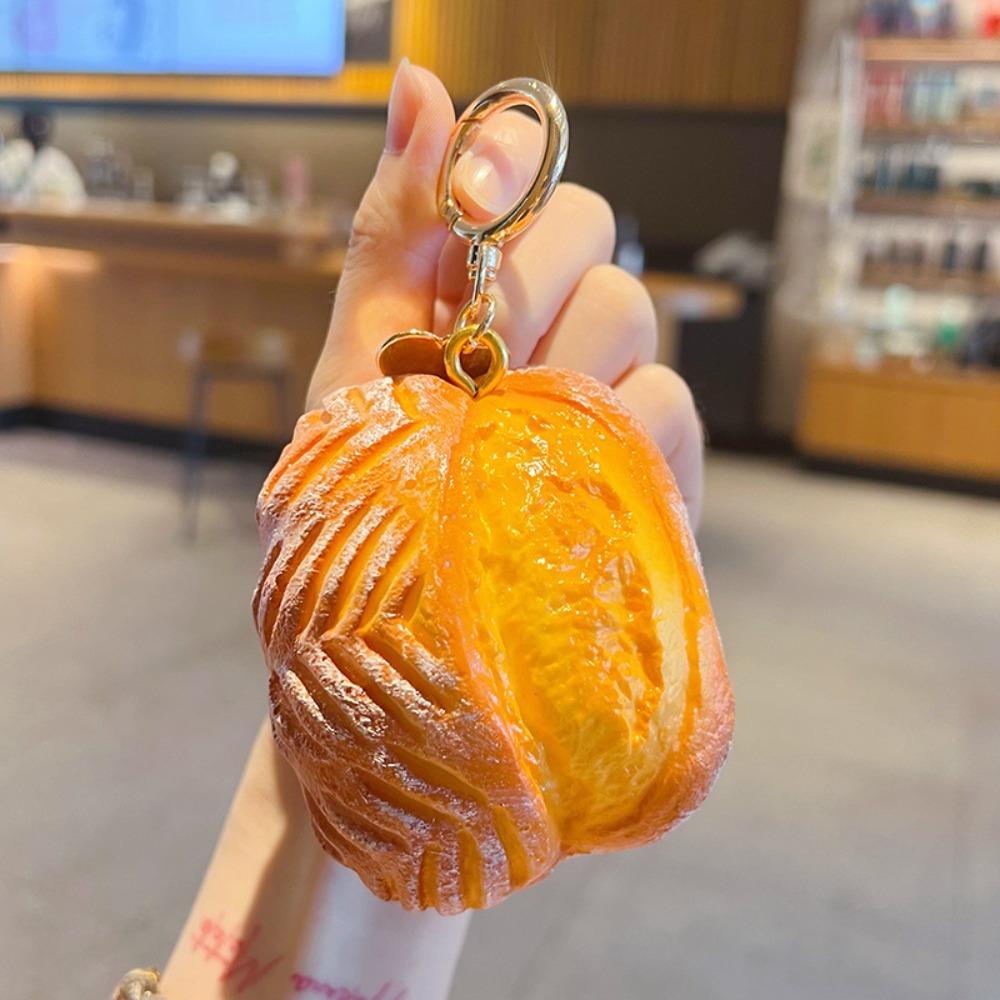 Soft-PU Bread Squishy Keychain Slow-rebound Food Bread Ornaments Backpack