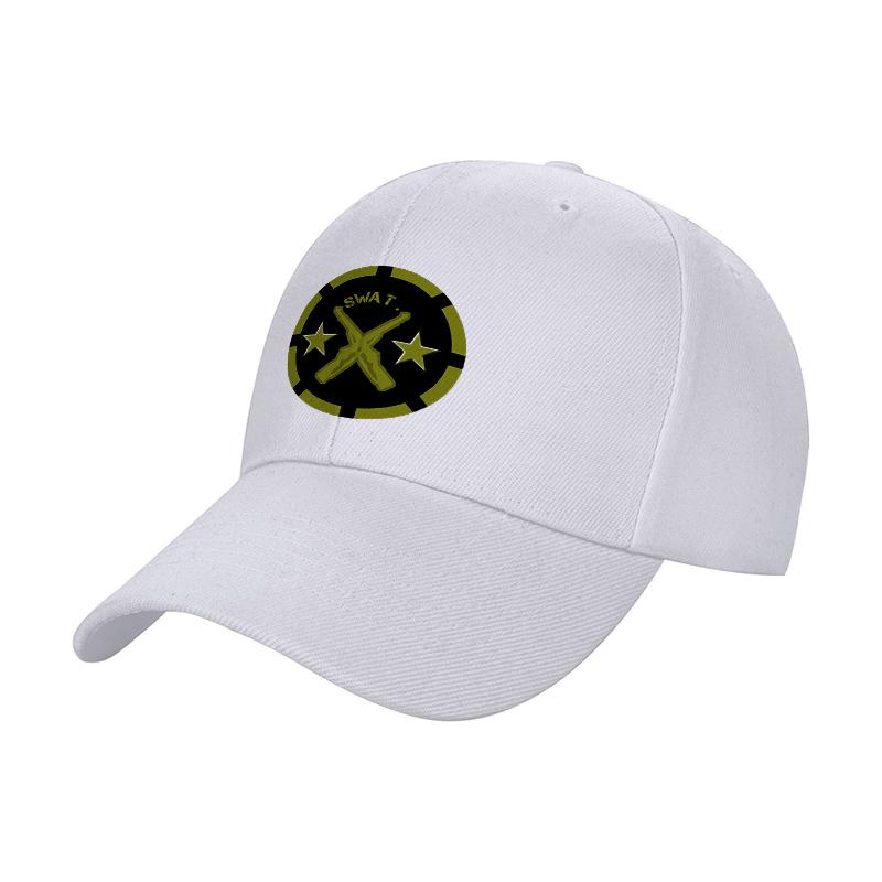 Черная Бейсболка SWAT с Желтой Эмблемой и Звездой для Тактического Стиля и Городского Модного Образа
