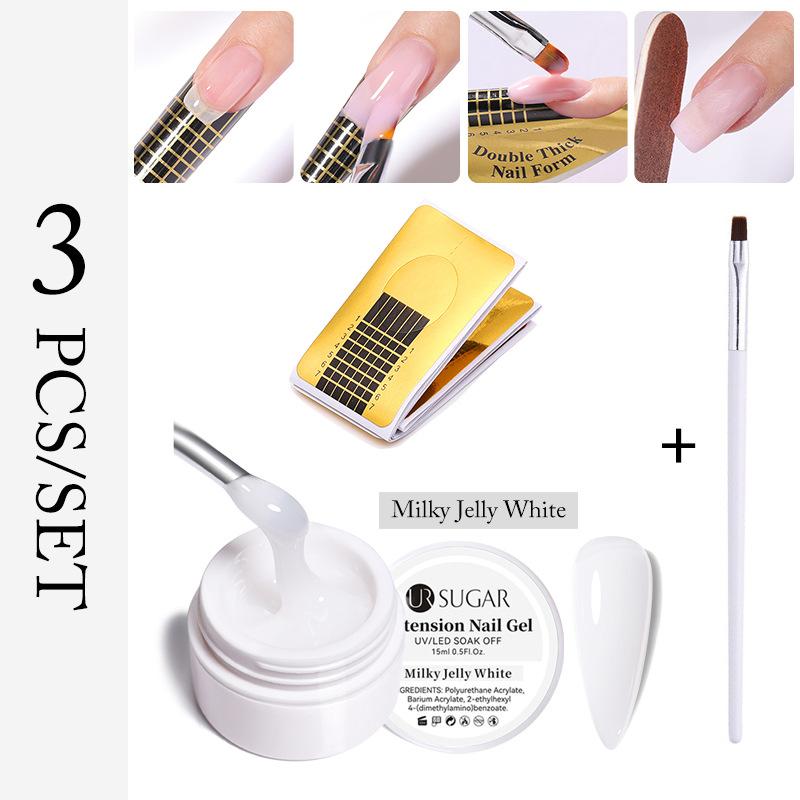 Держатель для бумаги для наращивания в коробке, набор инструментов для наращивания ногтей Crystal, быстрый УФ-клей для наращивания ногтей