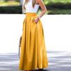 Spring and Autumn  Big Yards Solid Color OL Bustier High-waisted Half-body Skirt Pleated Long Skirt