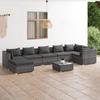 Day and Night - Day and Night Garden Furniture Set 8 Pieces and Gray Synthetic Rattan Cushions