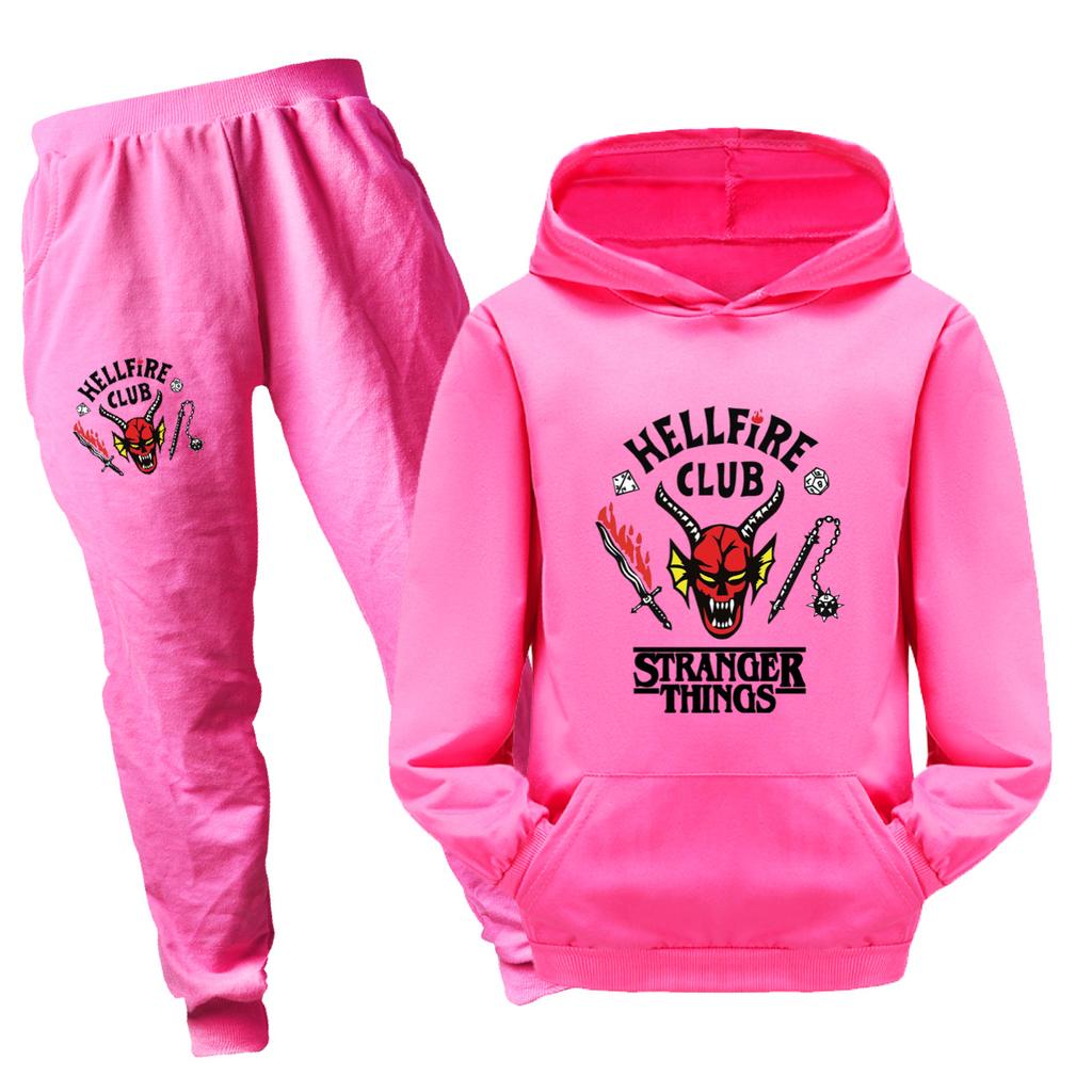 Children's Hooded Sweater Casual Suit Fashionable Loose Clothing Sets Girls