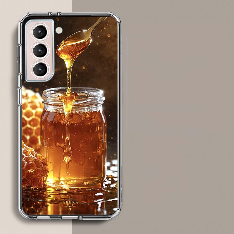 Golden Honey Dripping From Honeycomb Phone Case For Samsung A16 A26 A36 A56 A17 A15 A25 A35 A55 A14 A24 A34 A54 A04S A05S Galaxy