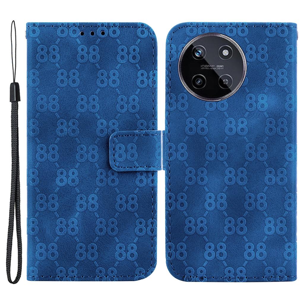 Для Realme 11 4G (159,9x73,3x7,95 мм) Кожаный чехол-кошелек с подставкой, двойная форма восьмерки