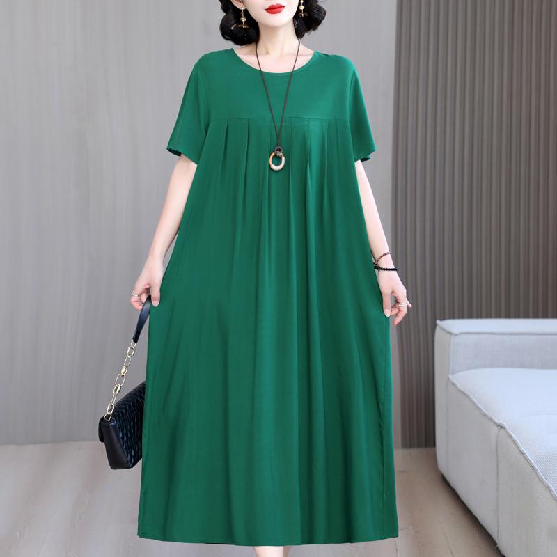 Женские свободные платья, элегантное повседневное летнее платье больших размеров с коротким рукавом, длинное платье больших размеров, женская винтажная одежда