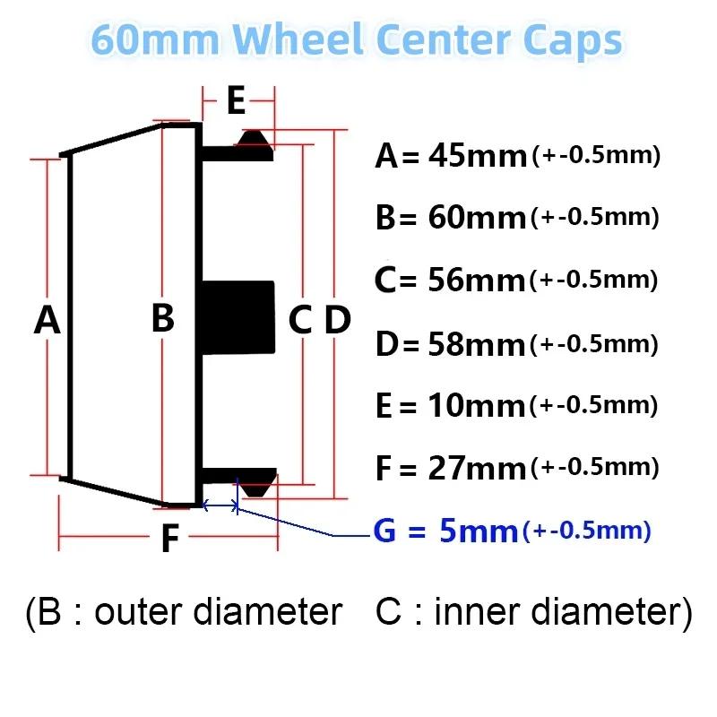 4pcs 60mm 64mm 65mm 68mm 69mm Skull Logo Emblem Car Wheel Center Caps High Rim Hubcaps Wheels Hub Cover Replace Car Accessories