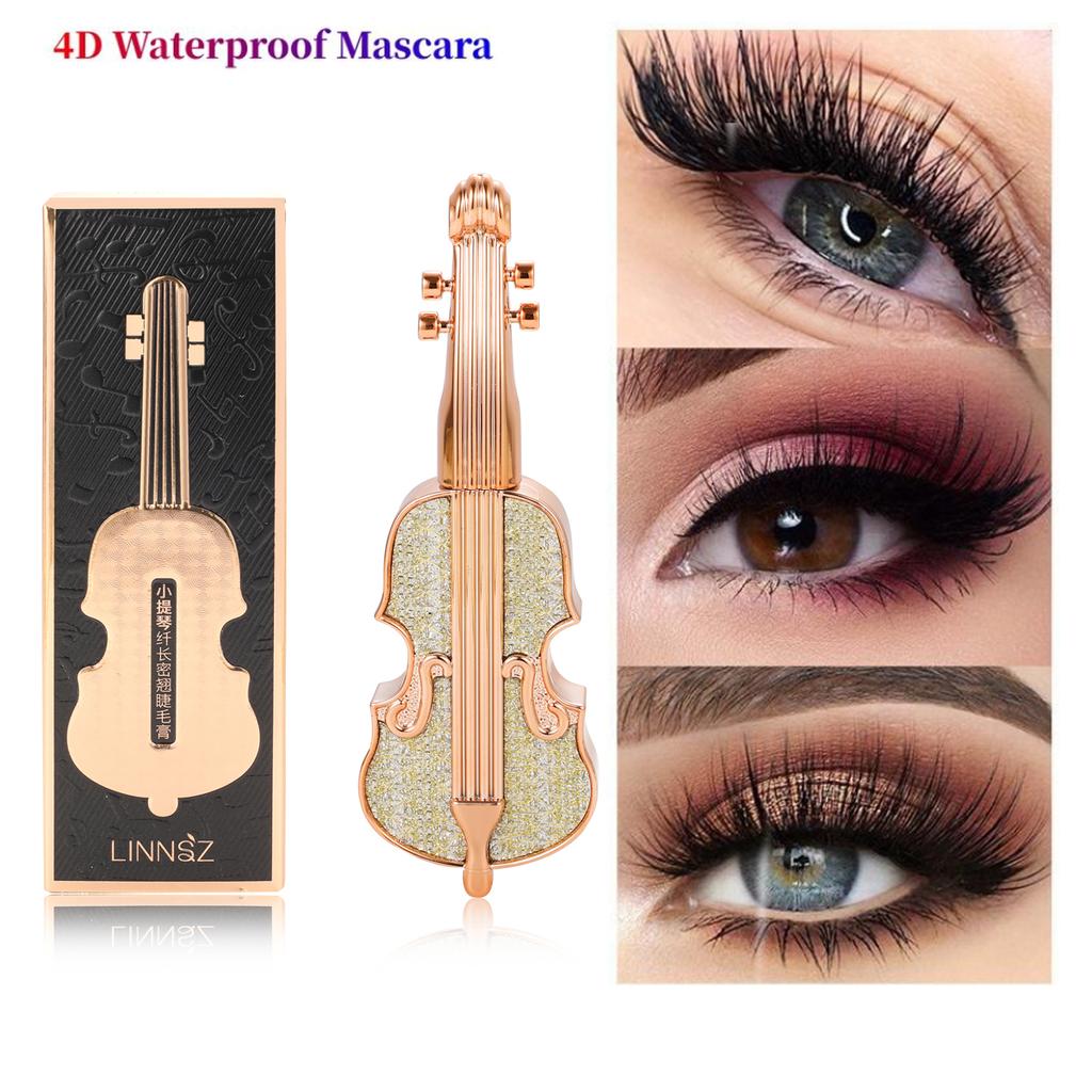 Водостойкая тушь для ресниц Водостойкая долговечная тушь для ресниц Скрипка, придающая объем тушь для ресниц Принадлежности для макияжа Моющиеся, не размазывающиеся