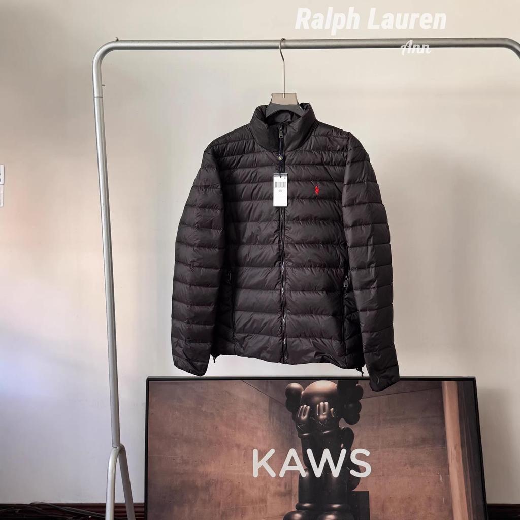 Cross RL Small Horse Embroidery British Style Business Casual Stand Collar Windproof Waterproof Ribbed Down Jacket