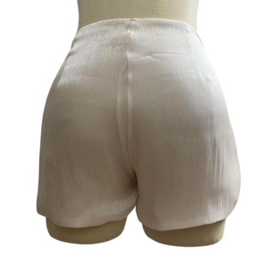 Женское мини-платье с оборками и V-образным вырезом, длинными рукавами, со шнуровкой и шортами, летнее плиссированное короткое платье