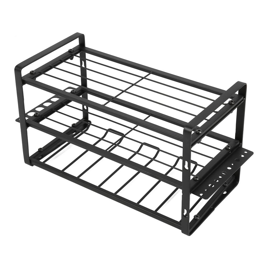 Органайзер для дрели Черный держатель для дрели Грузоподъемность 150 фунтов Настенная стойка для инструментов с полным комплектом аксессуаров