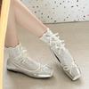 Butterfly Small Fragrant Wind Women's Shoes Ballet Flats Soft Sole French Retro Evening Wind Ladyshoes Gentle Silver Spring and Summer Single Shoes